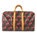 Louis Vuitton Brown Red Color Monogram Cherry Blossom Canvas Boston Bag (Pre-Owned)