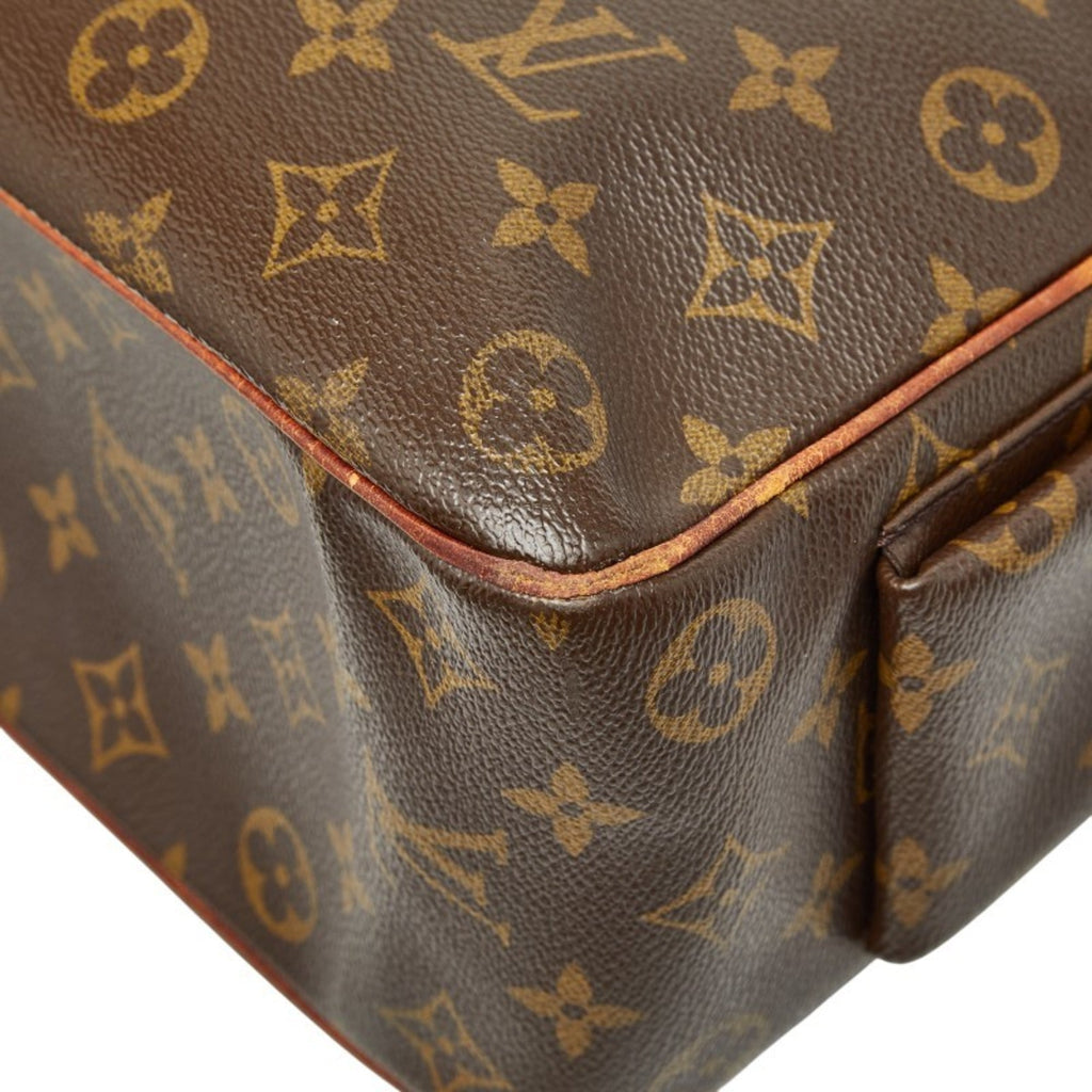 Louis Vuitton Brown Pvc Leather Handbag Tote Bag (Pre-Owned)