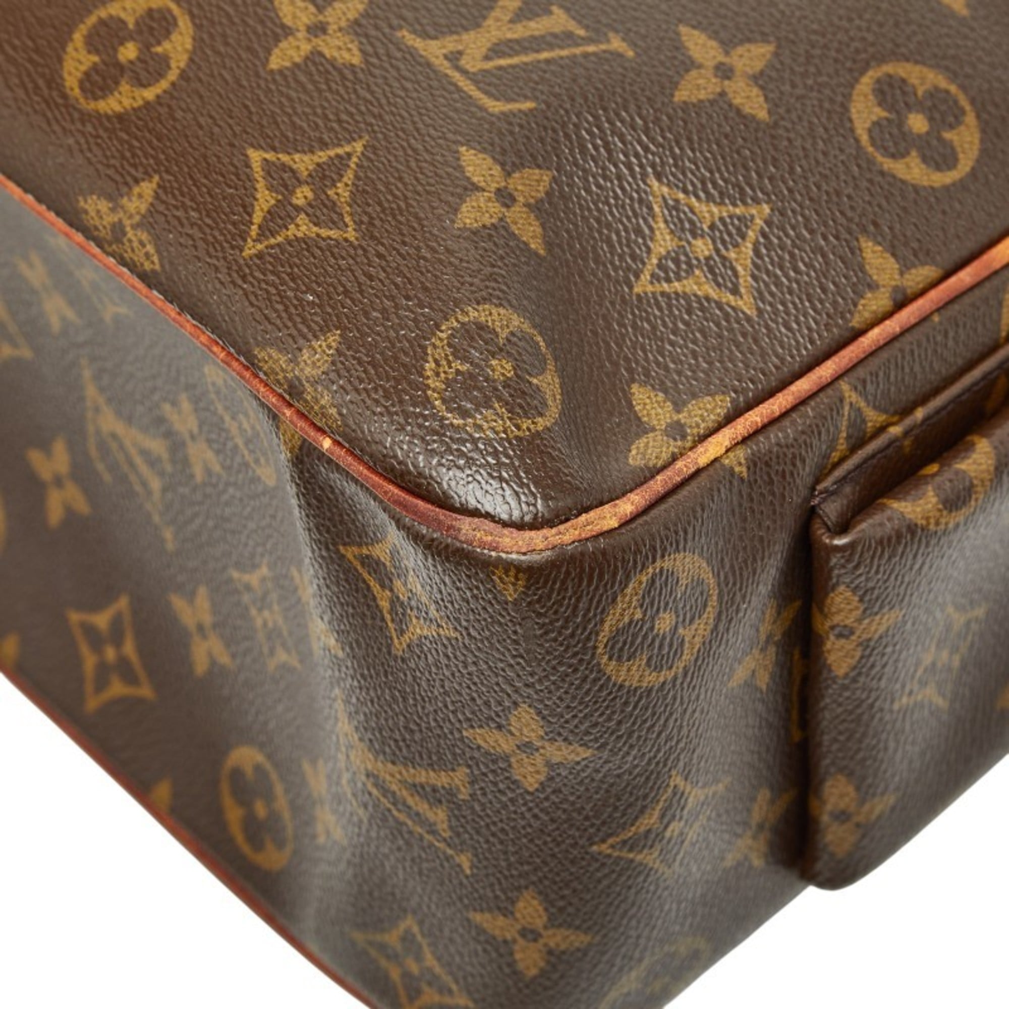 Louis Vuitton Brown Pvc Leather Handbag Tote Bag (Pre-Owned)
