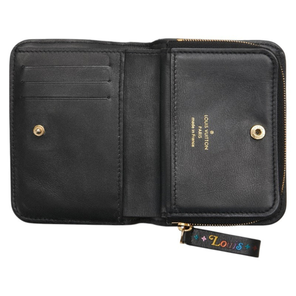 Louis Vuitton Black Leather Wallet (Bi-Fold) (Pre-Owned)