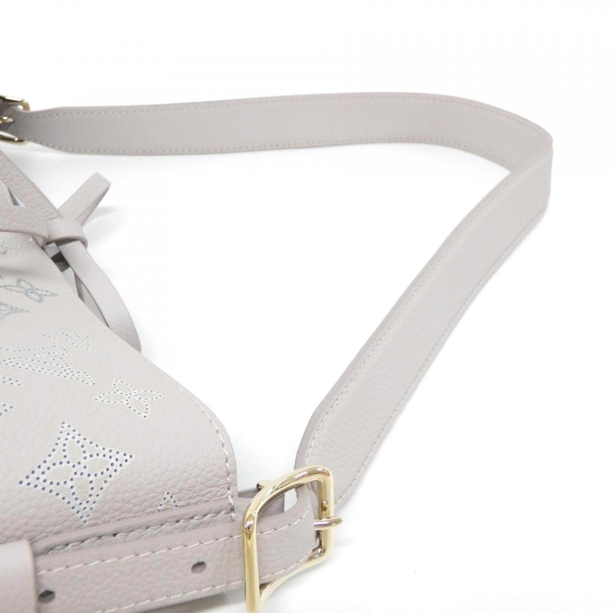 Louis Vuitton Gray Leather Shoulder Bag (Pre-Owned)