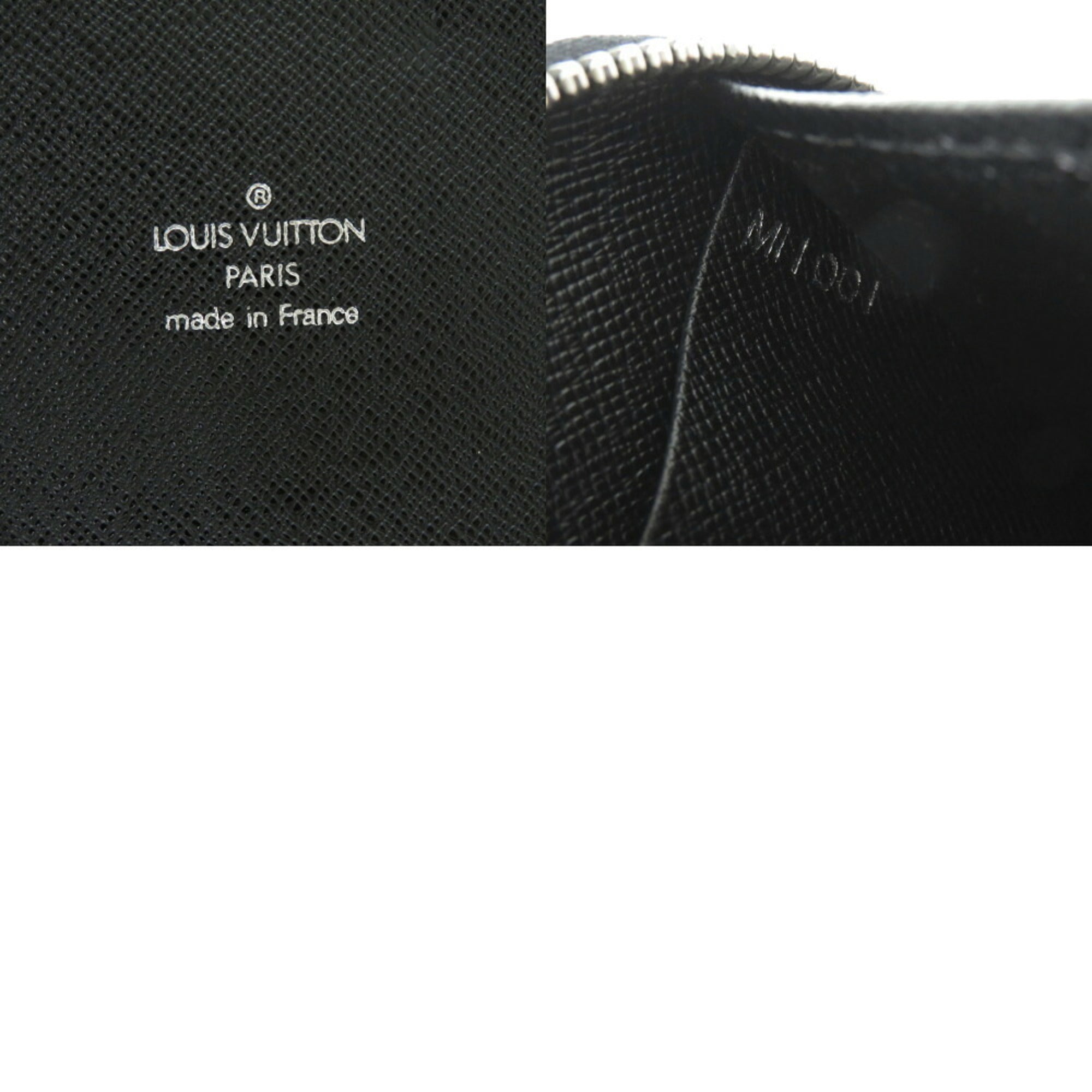 Louis Vuitton Black Taiga Leather Long Wallet (Bi-Fold) (Pre-Owned)