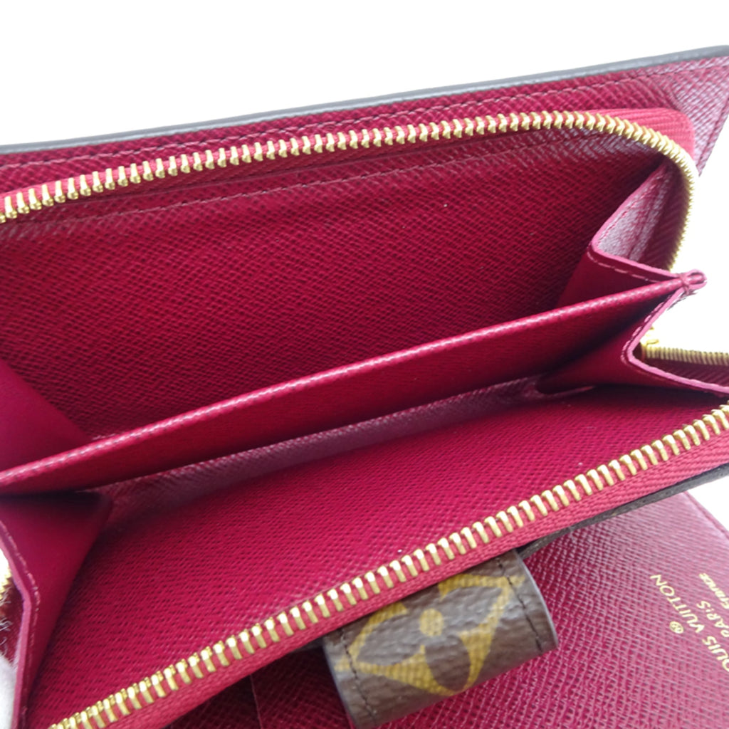 Louis Vuitton Brown Fuchsia Pink Monogram Monogram Leather Wallet (Bi-Fold) (Pre-Owned)