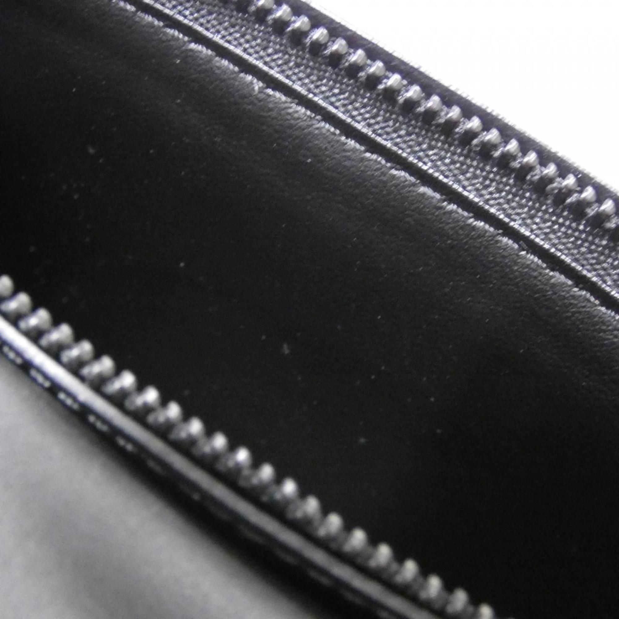 Louis Vuitton Black Leather Long Wallet (Bi-Fold) (Pre-Owned)