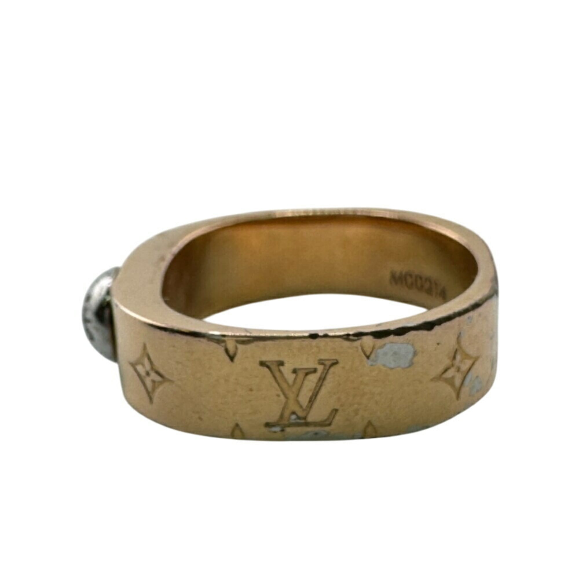 Louis Vuitton Pink Gold Metal Band Ring (Pre-Owned)