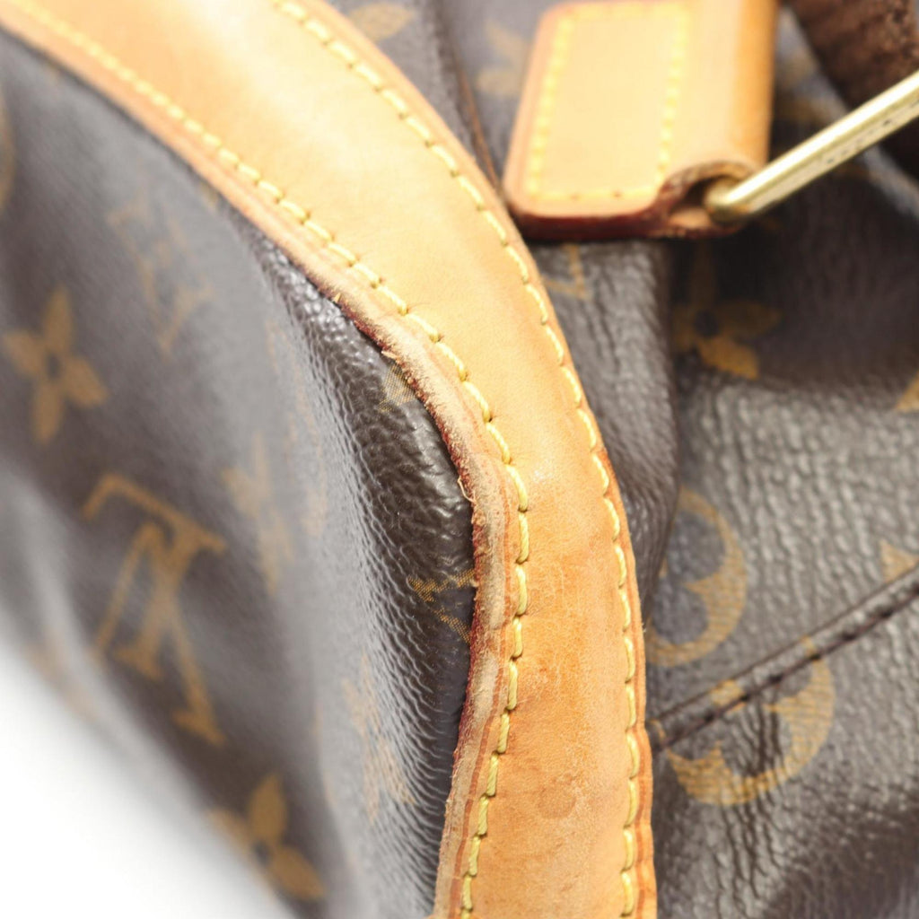 Louis Vuitton Brown Coated Canvas Leather Backpack (Pre-Owned)
