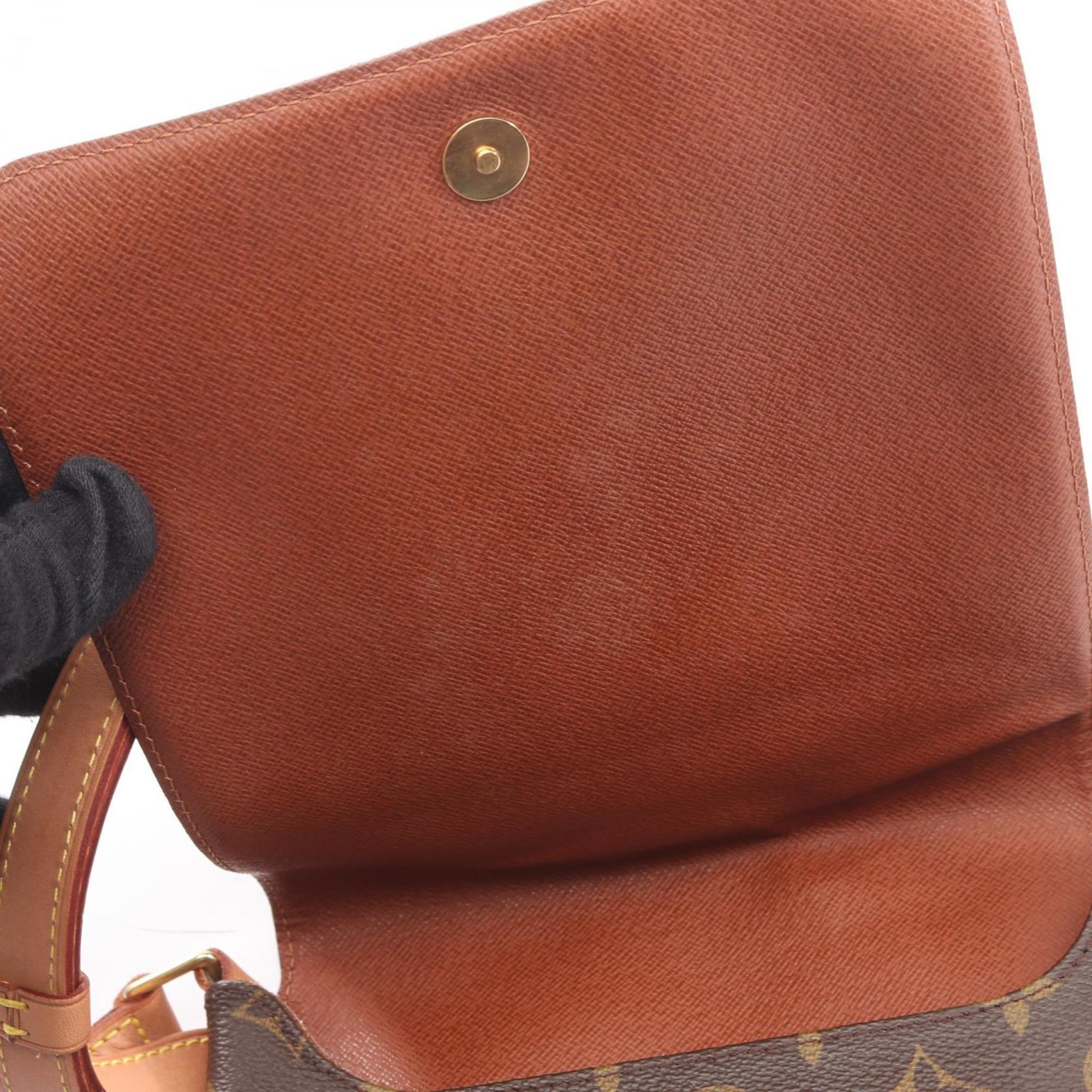 Louis Vuitton Brown Monogram Coated Canvas Leather Shoulder Bag (Pre-Owned)