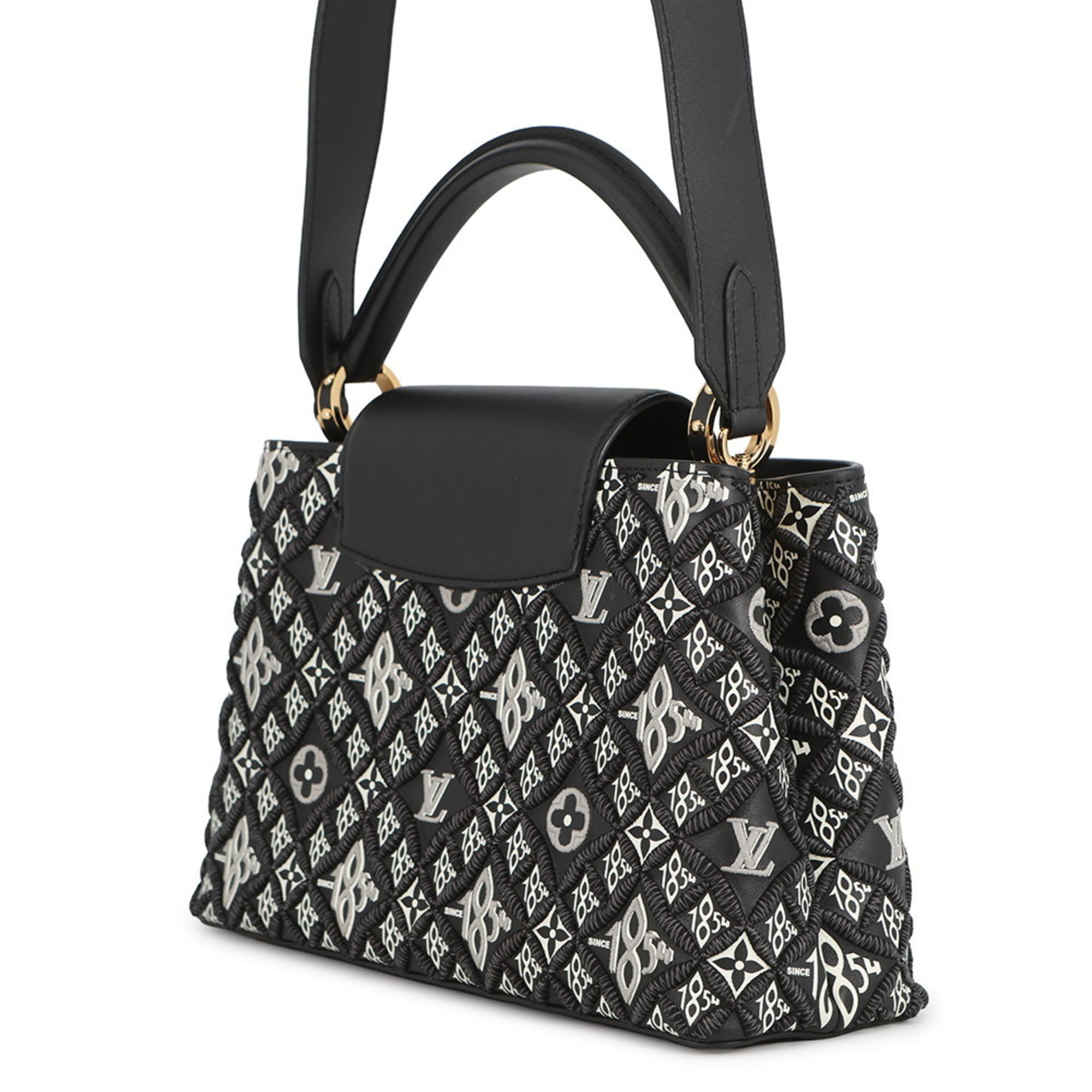 Louis Vuitton Black Noir Leather Handbag (Pre-Owned)