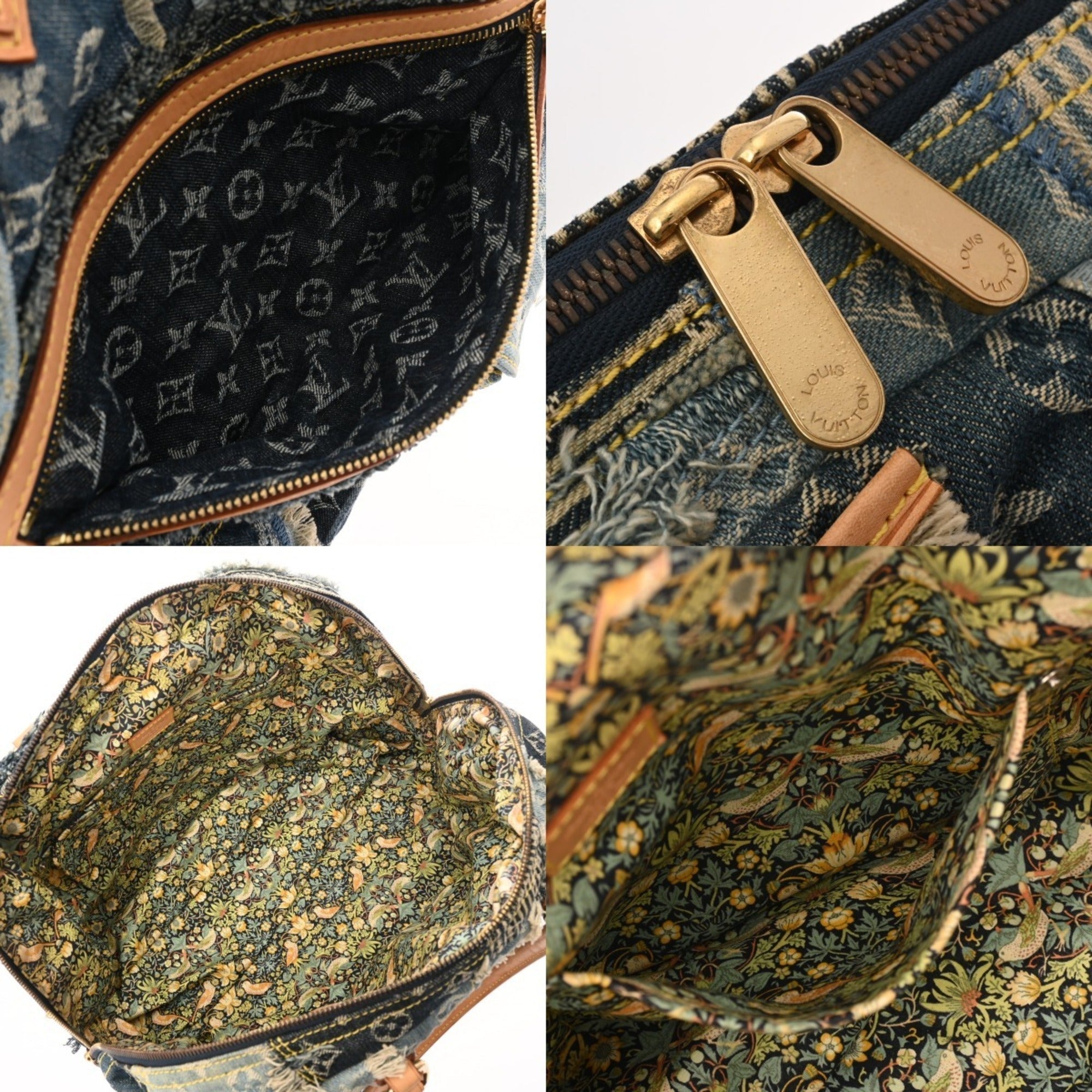 Louis Vuitton Monogram Denim Blue Monogram Denim Handbag (Pre-Owned)