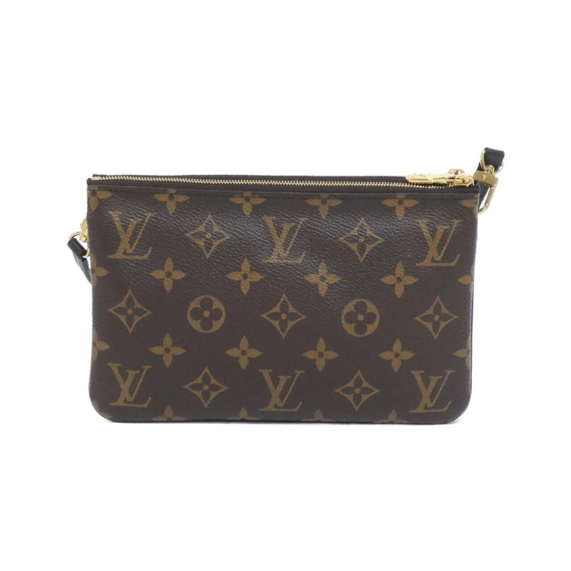 Louis Vuitton Marron Coated Canvas Pochette Shoulder Bag (Pre-Owned)