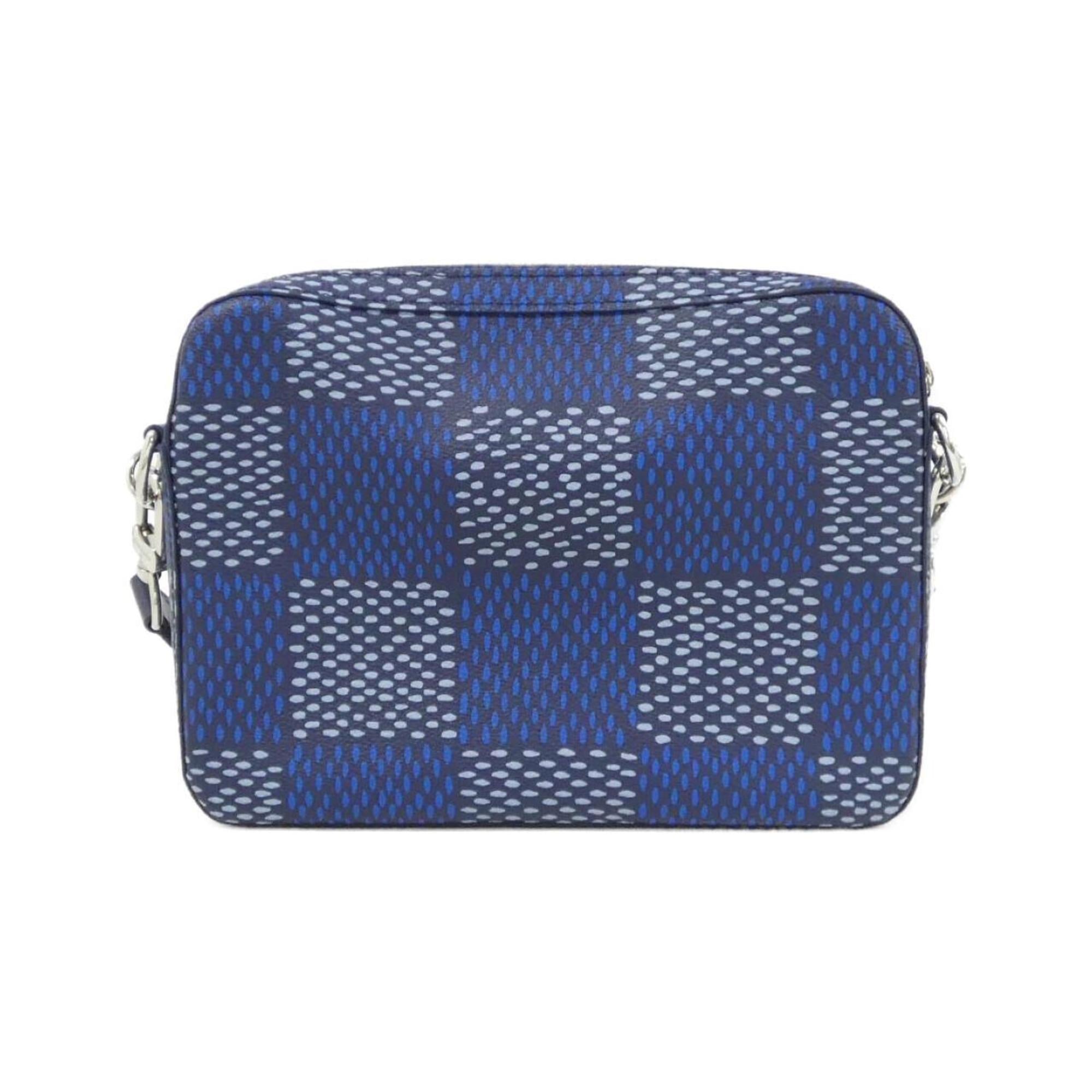 Louis Vuitton Blue Coated Canvas Handbag Pouch (Pre-Owned)