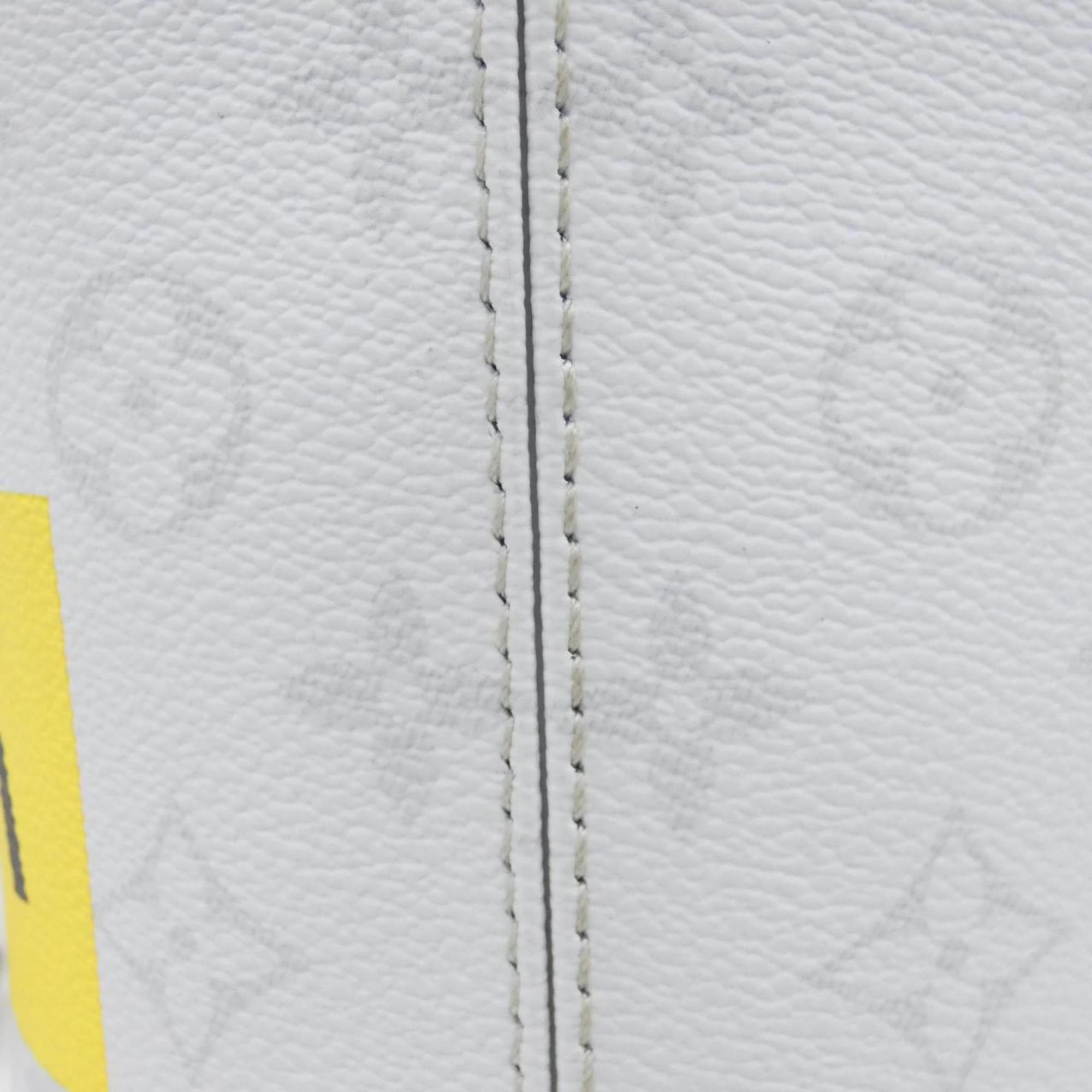 Louis Vuitton Blanc White Coated Canvas Shoulder Bag (Pre-Owned)