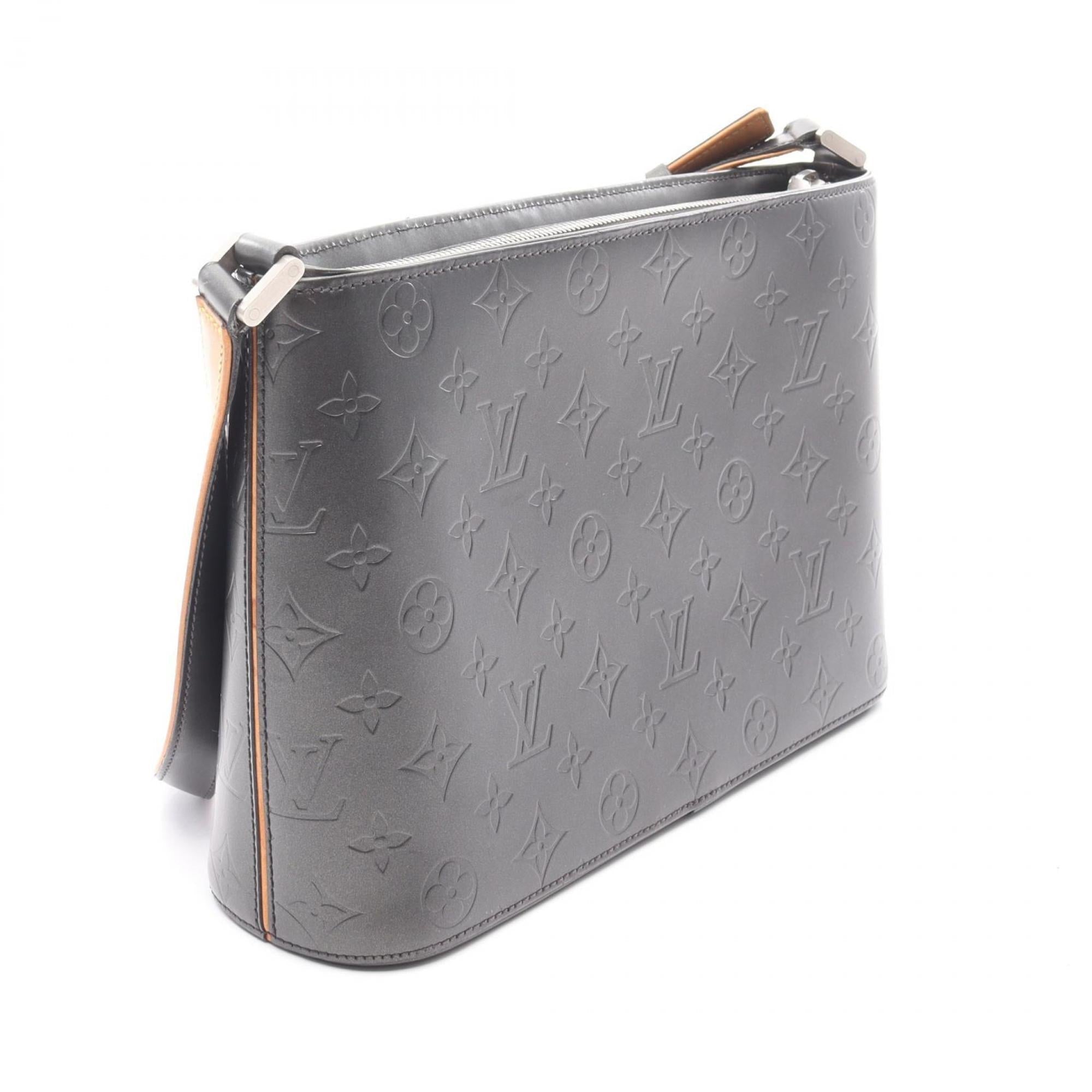 Louis Vuitton Black Leather Shoulder Bag (Pre-Owned)