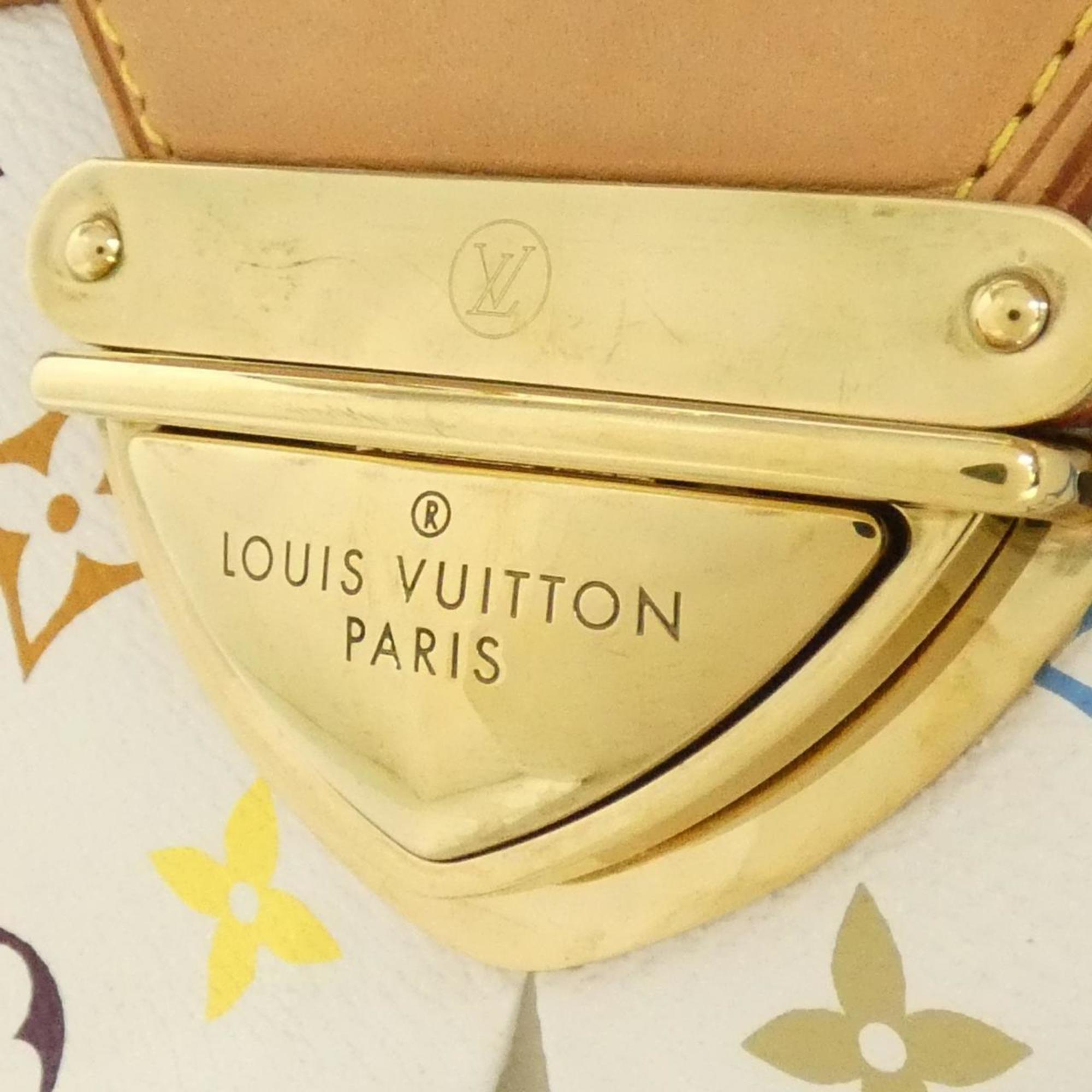 Louis Vuitton White Coated Canvas Shoulder Bag (Pre-Owned)