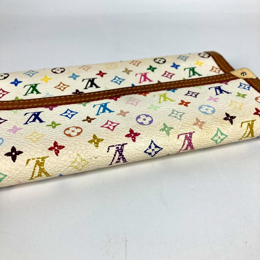 Louis Vuitton Monogram Multi-Color White Yellow Monogram Multicolore Long Wallet (Tri-Fold) (Pre-Owned)