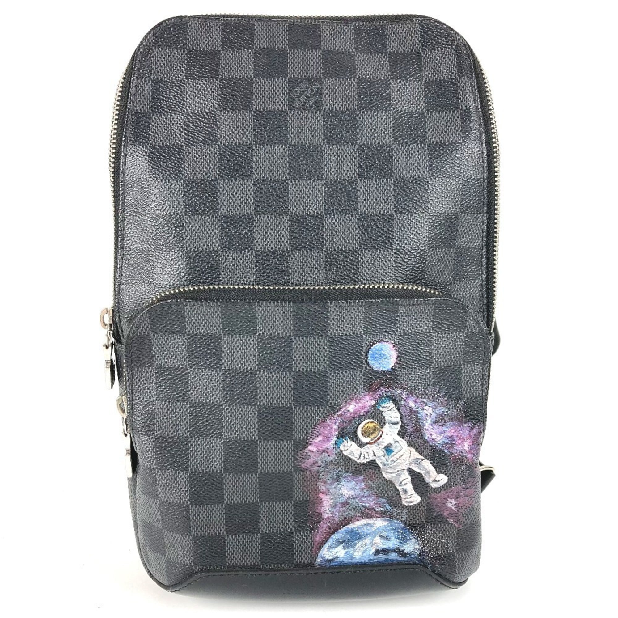 Louis Vuitton Black Damier Graphite Canvas Shoulder Bag Sling Bag (Pre-Owned)