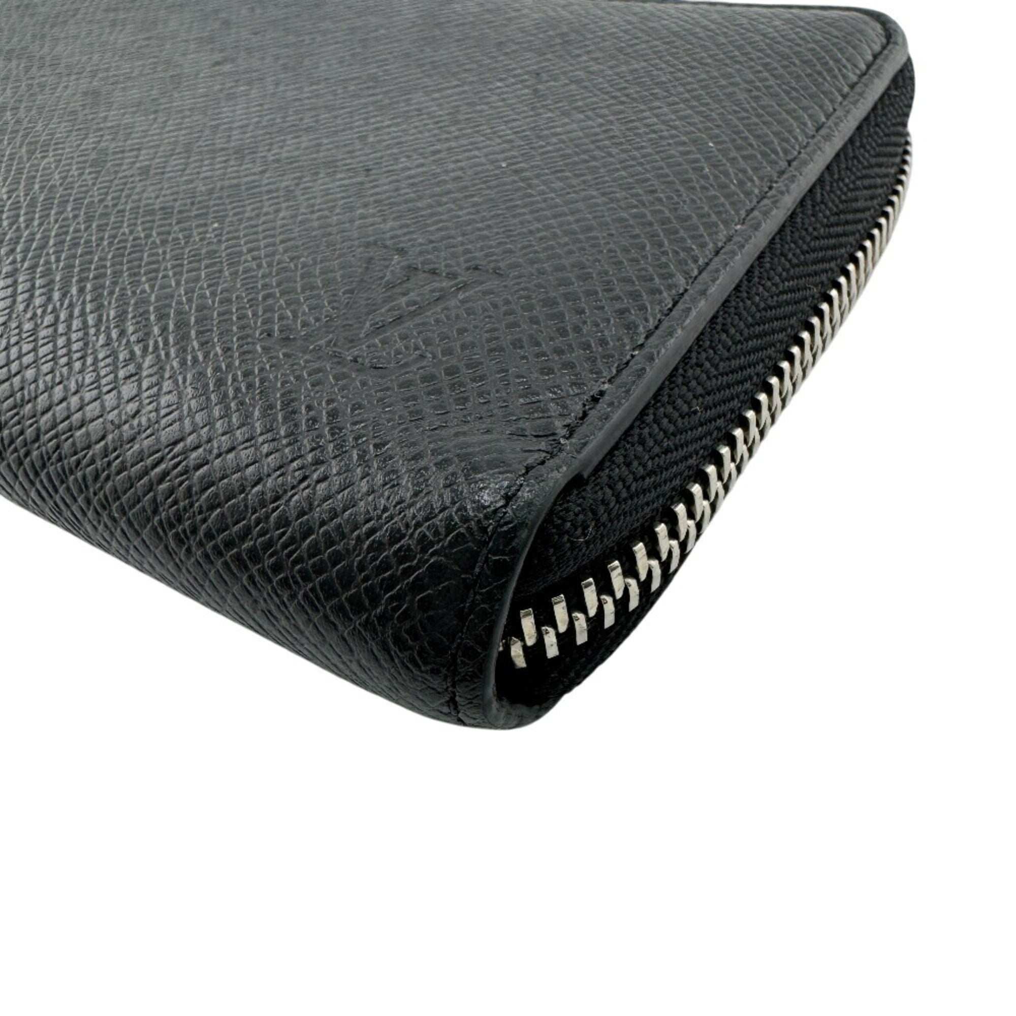 Louis Vuitton Black Leather Long Wallet (Bi-Fold) (Pre-Owned)