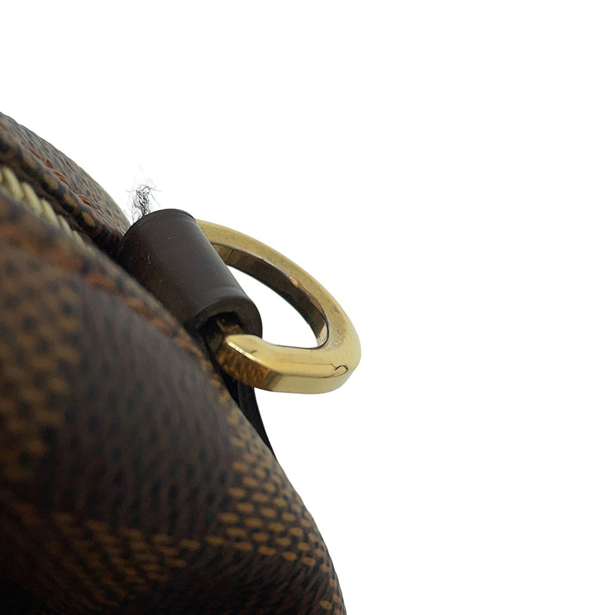 Louis Vuitton Beige Brown Damier Canvas Exotic Leather Handbag (Pre-Owned)