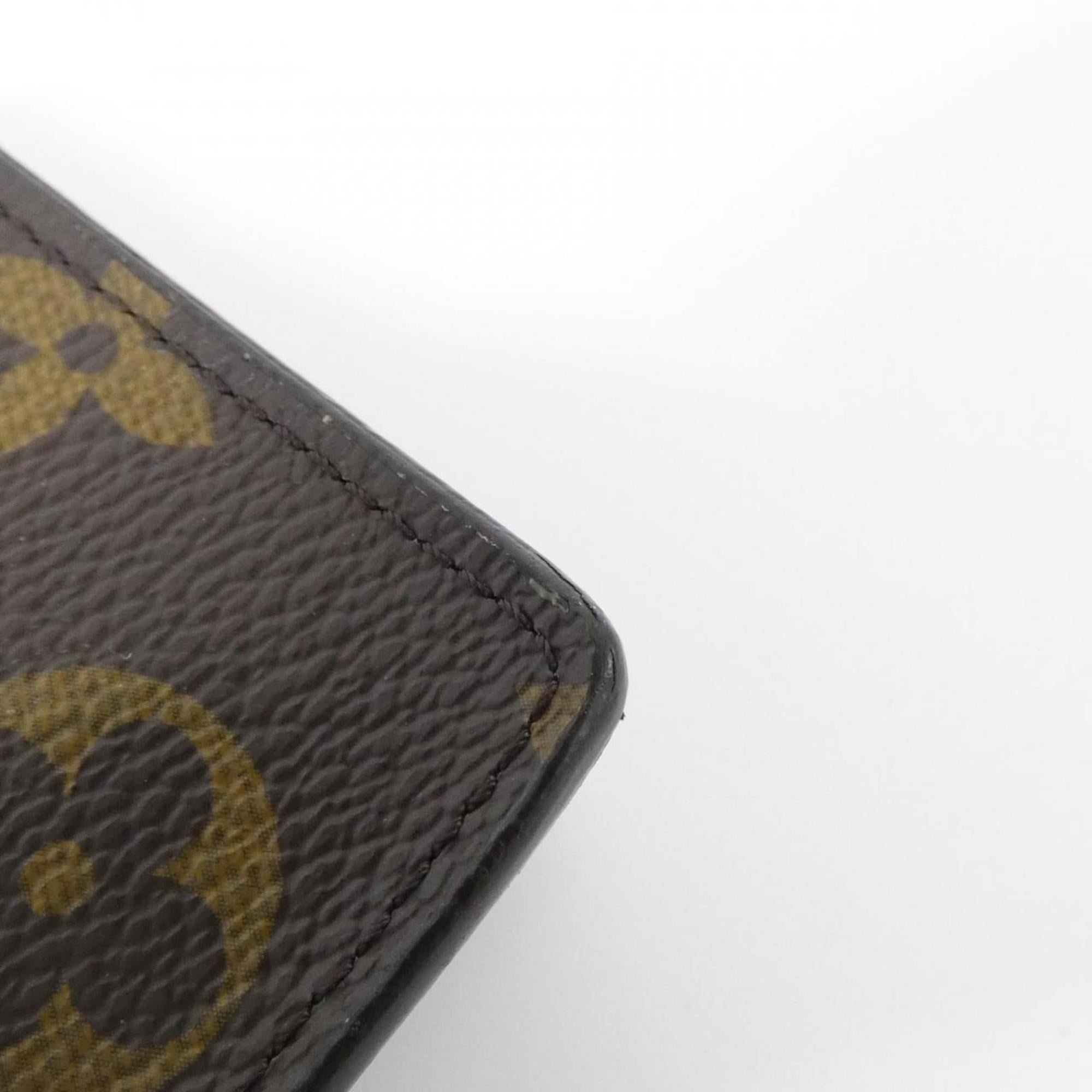 Louis Vuitton Marron Coated Canvas Wallet (Bi-Fold) (Pre-Owned)
