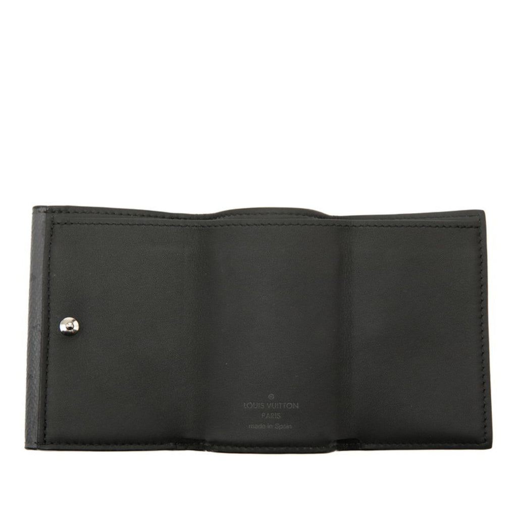 Louis Vuitton Black Pvc Leather Wallet (Tri-Fold) (Pre-Owned)