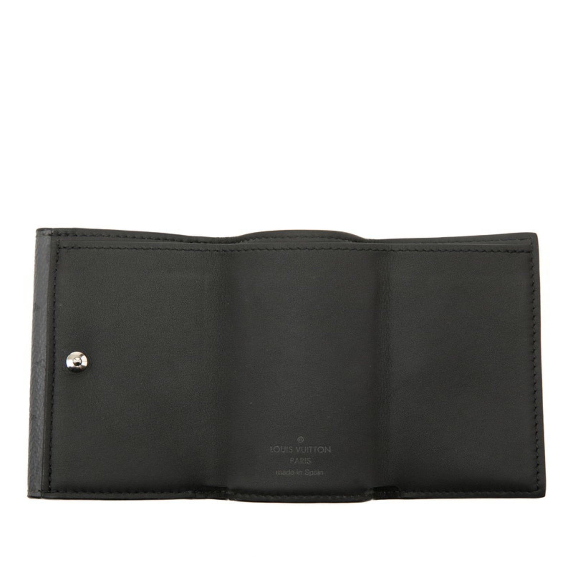 Louis Vuitton Black Pvc Leather Wallet (Tri-Fold) (Pre-Owned)