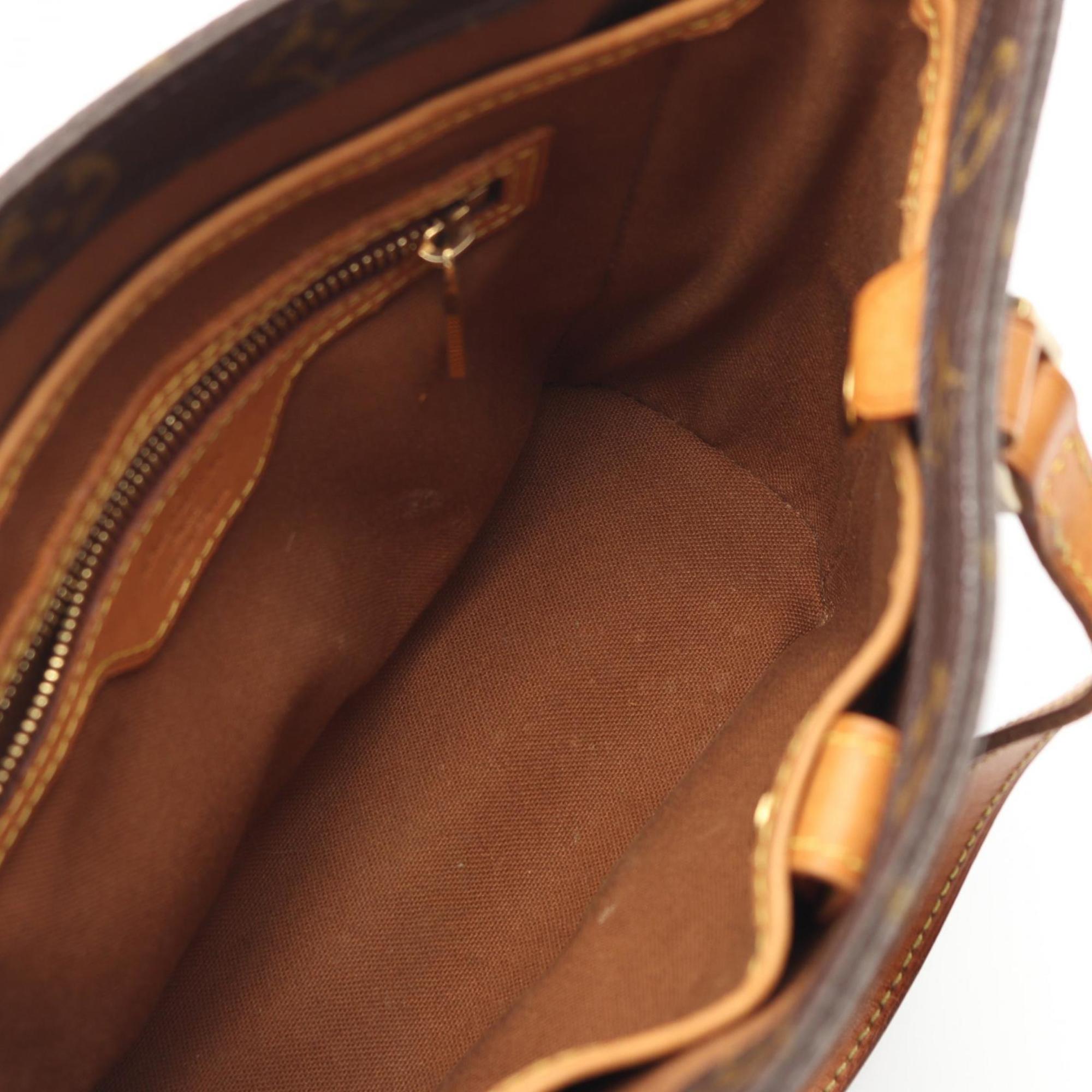 Louis Vuitton Monogram Brown Coated Canvas Leather Handbag (Pre-Owned)