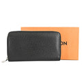 Louis Vuitton Black Taiga Leather Wallet (Tri-Fold) (Pre-Owned)