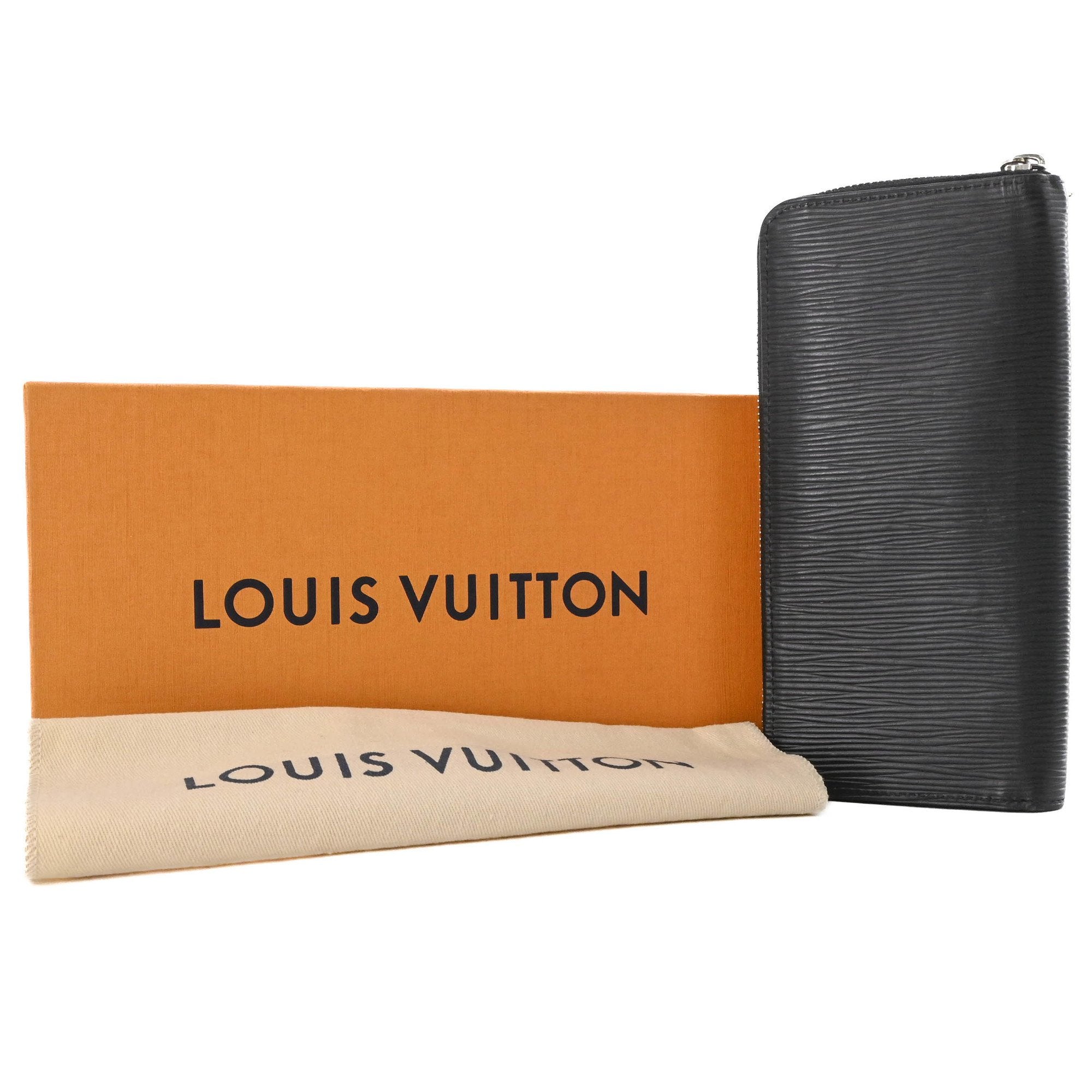Louis Vuitton Epi Noir Epi Leather Long Wallet (Bi-Fold) (Pre-Owned)