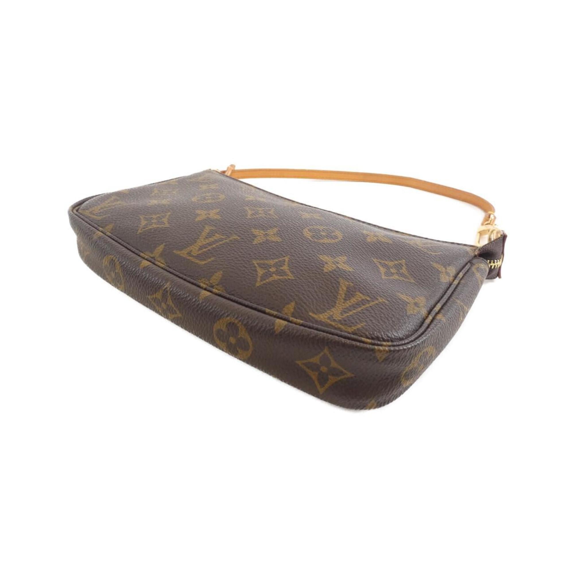 Louis Vuitton Marron Coated Canvas Pouch (Pre-Owned)