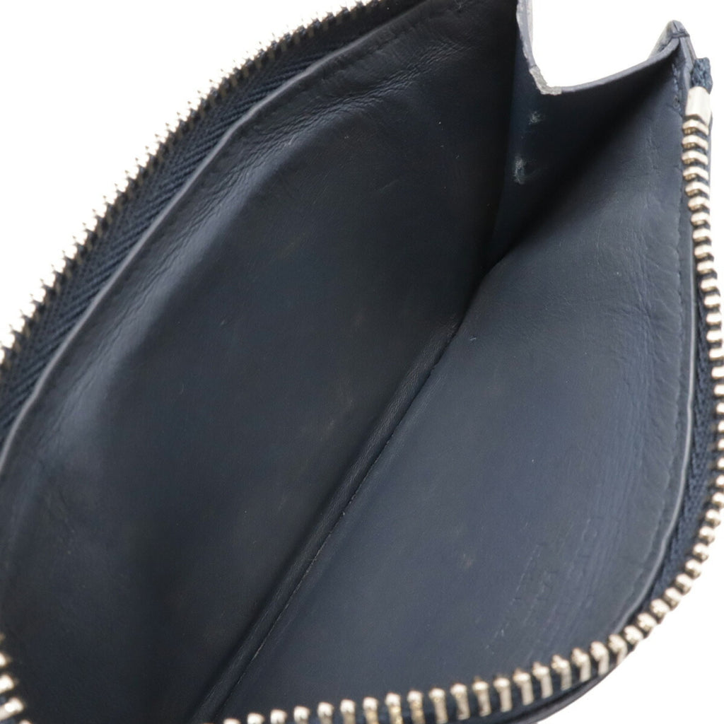Louis Vuitton Navy Leather Coin Purse/Coin Case (Pre-Owned)