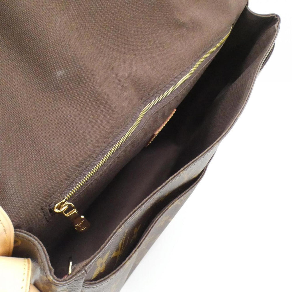 Louis Vuitton Marron Coated Canvas Shoulder Bag (Pre-Owned)