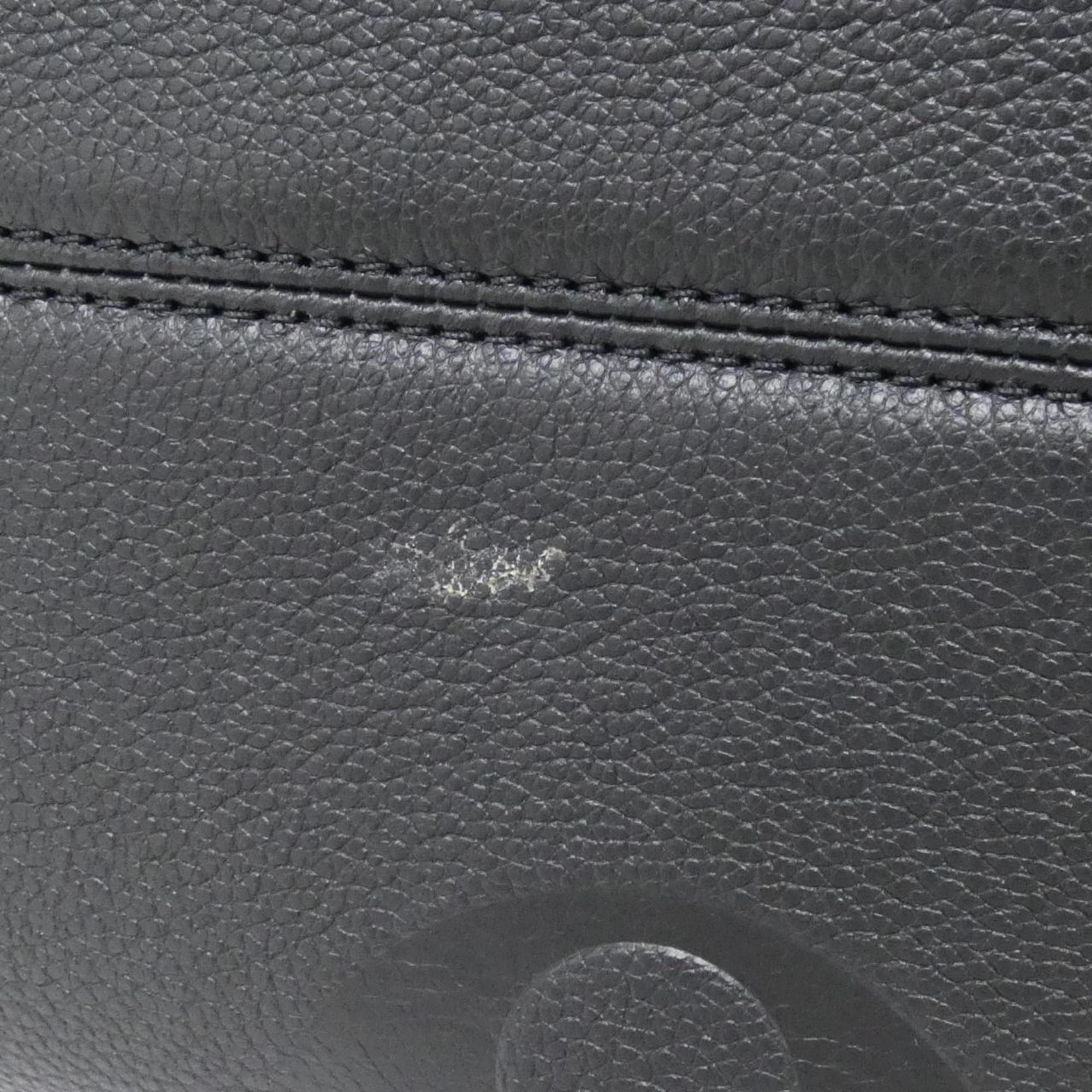 Louis Vuitton Black Leather Handbag (Pre-Owned)