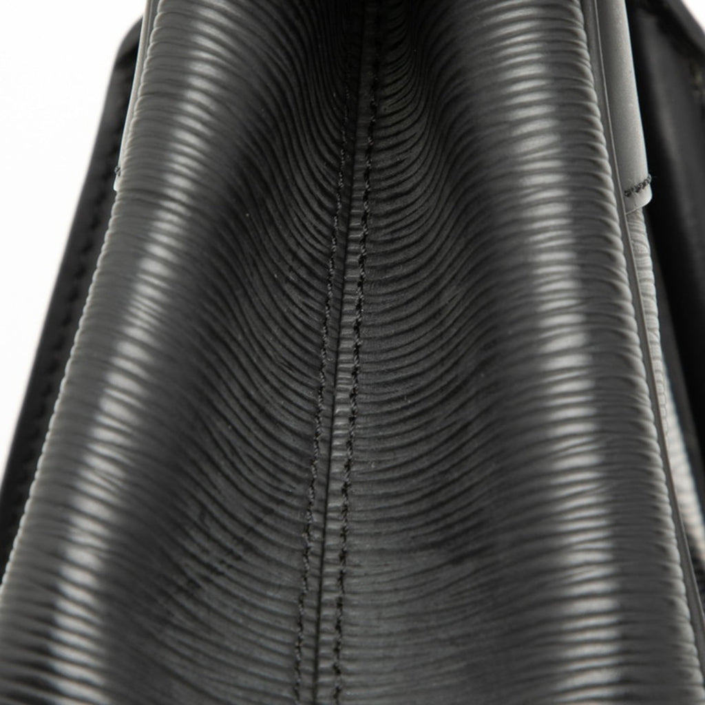 Louis Vuitton Black Noir Leather Handbag Tote Bag (Pre-Owned)