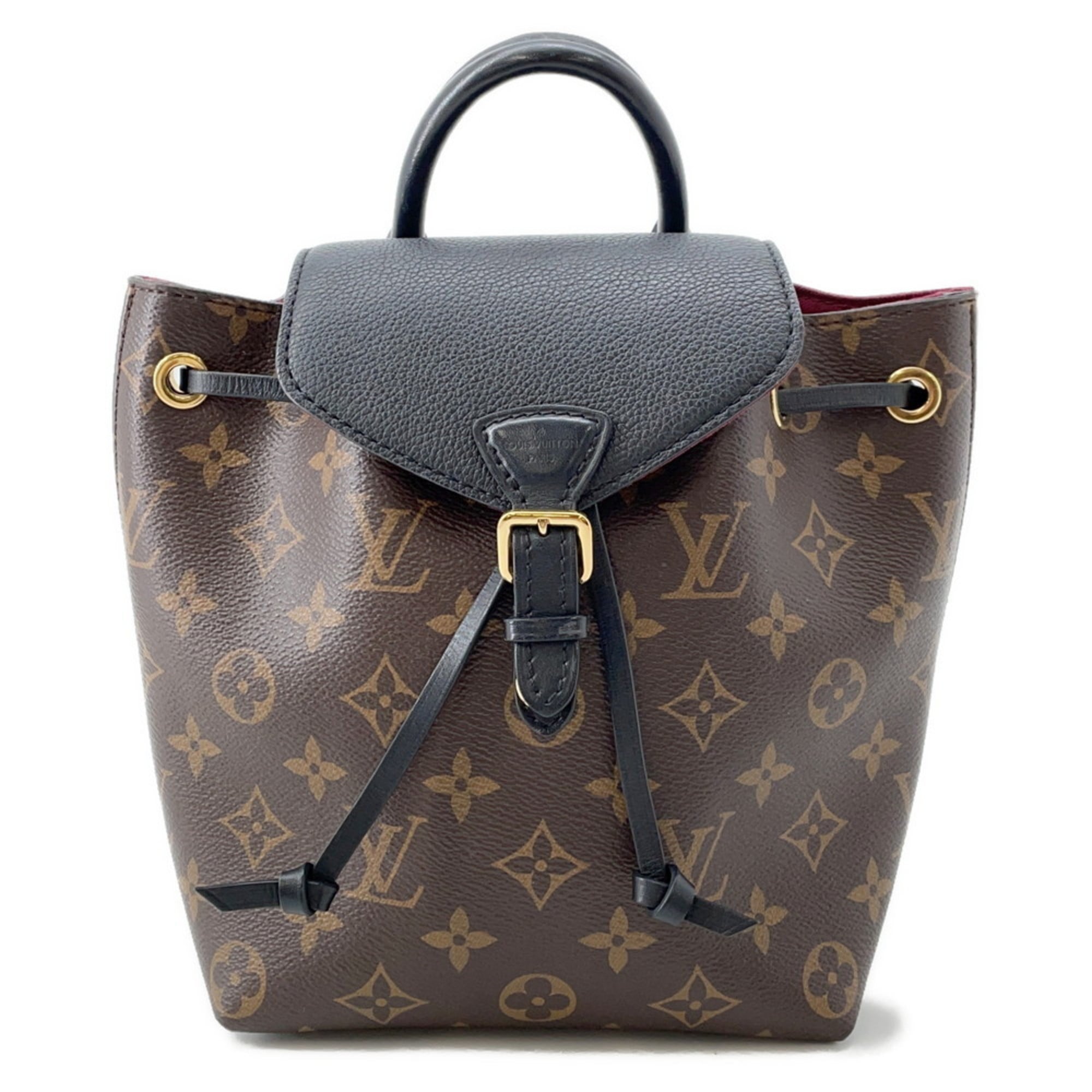 Louis Vuitton Monogram Red Color Monogram Leather Backpack (Pre-Owned)