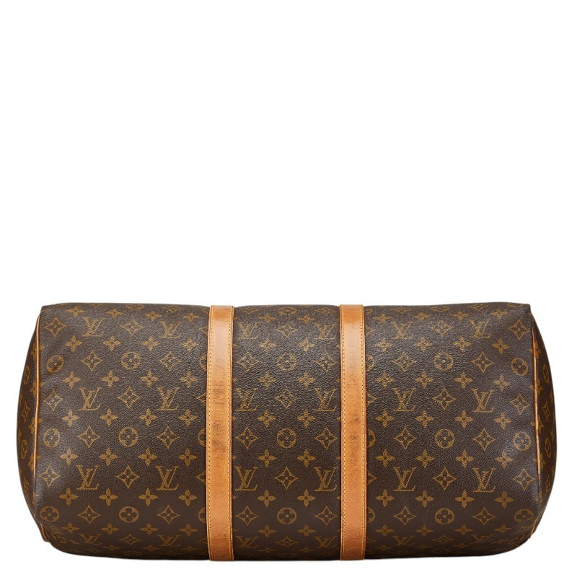 Louis Vuitton Brown Pvc Leather Boston Bag (Pre-Owned)
