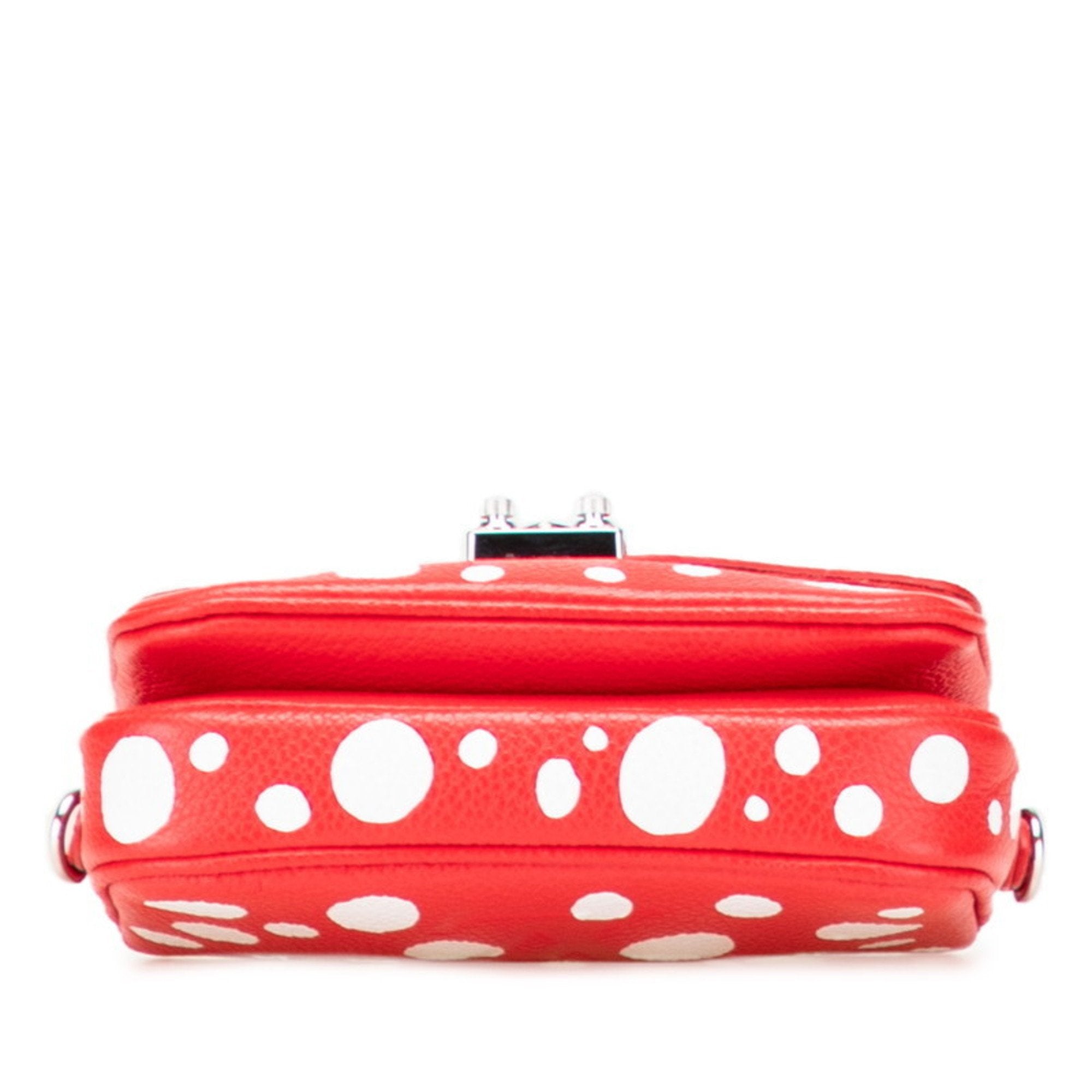 Louis Vuitton Yayoi Kusama Red Color White Leather Handbag Shoulder Bag (Pre-Owned)