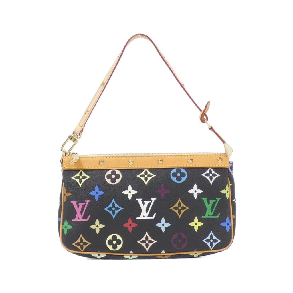 Louis Vuitton Black Coated Canvas Pochette Pouch (Pre-Owned)