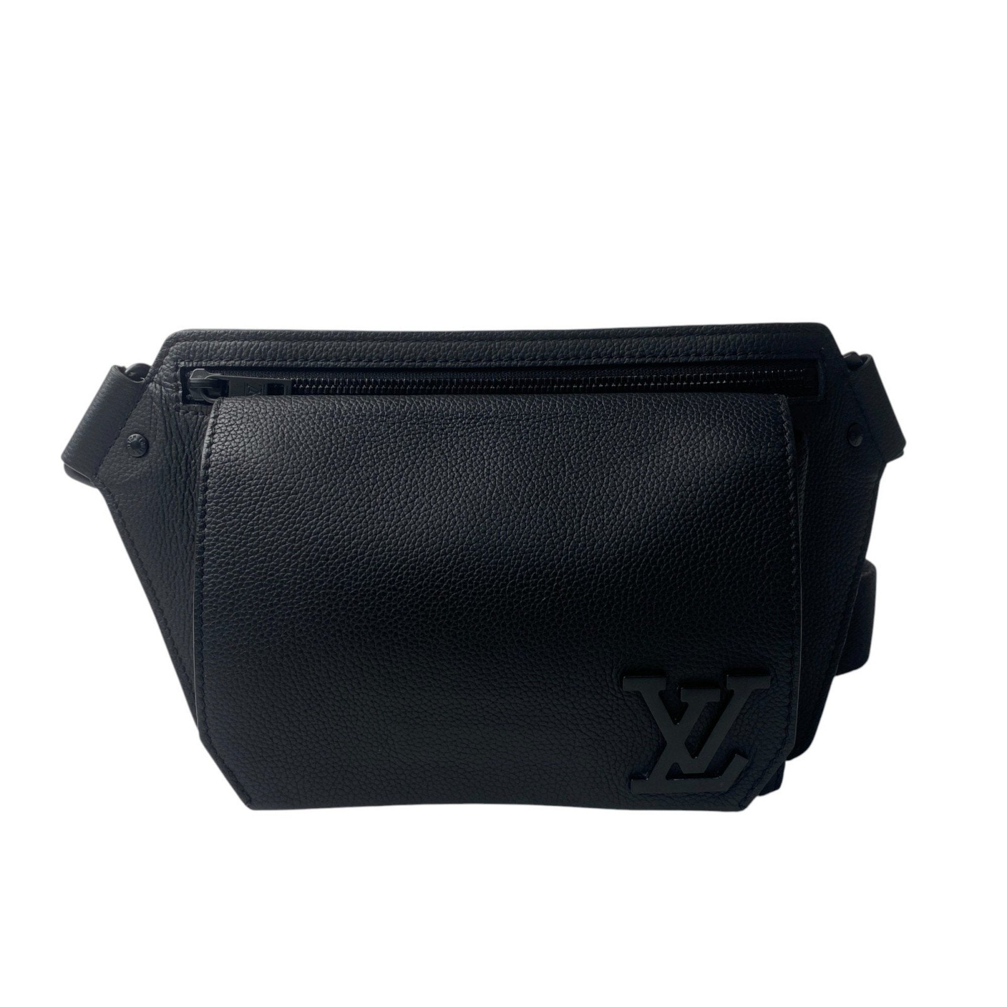 Louis Vuitton Black Leather Sling Bag (Pre-Owned)