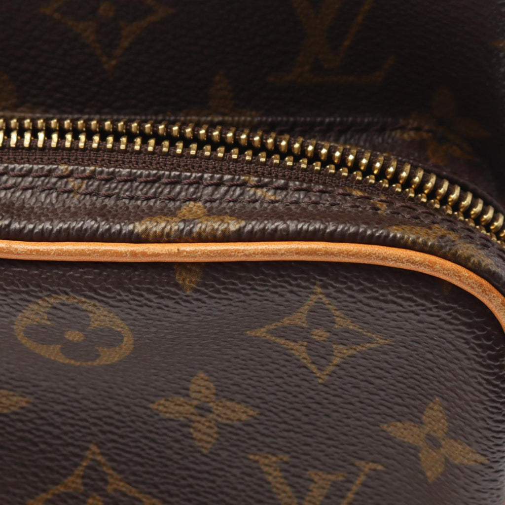 Louis Vuitton Brown Coated Canvas Leather Shoulder Bag (Pre-Owned)