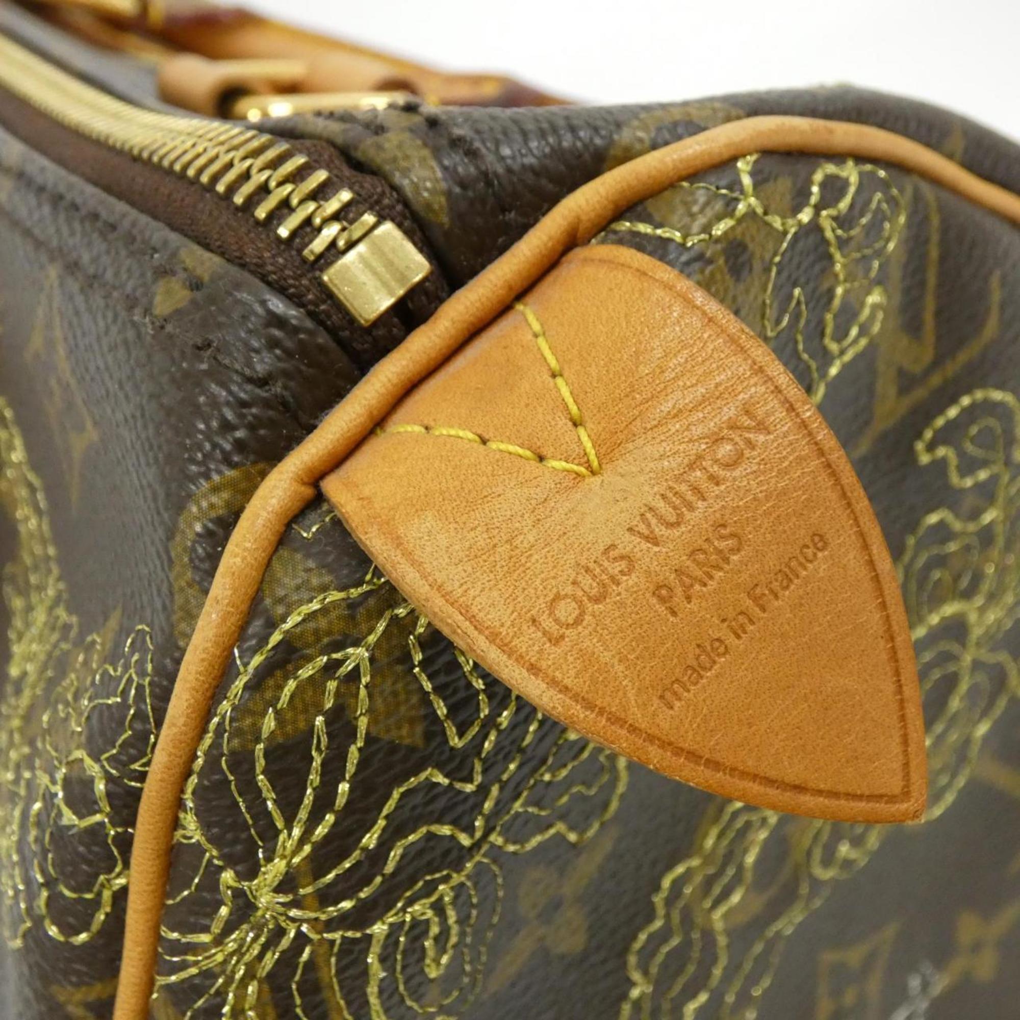 Louis Vuitton Brown Coated Canvas Boston Bag (Pre-Owned)