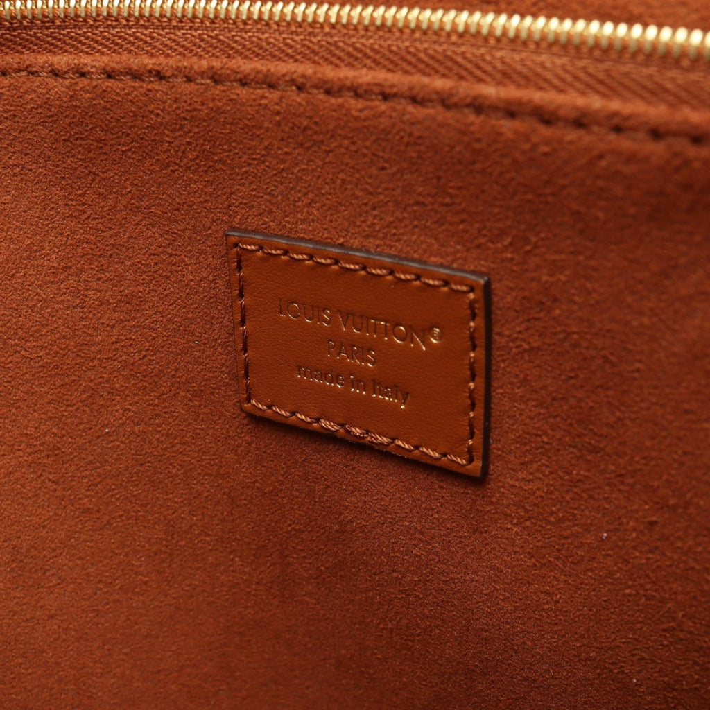 Louis Vuitton Brown Coated Canvas Leather Tote Bag (Pre-Owned)