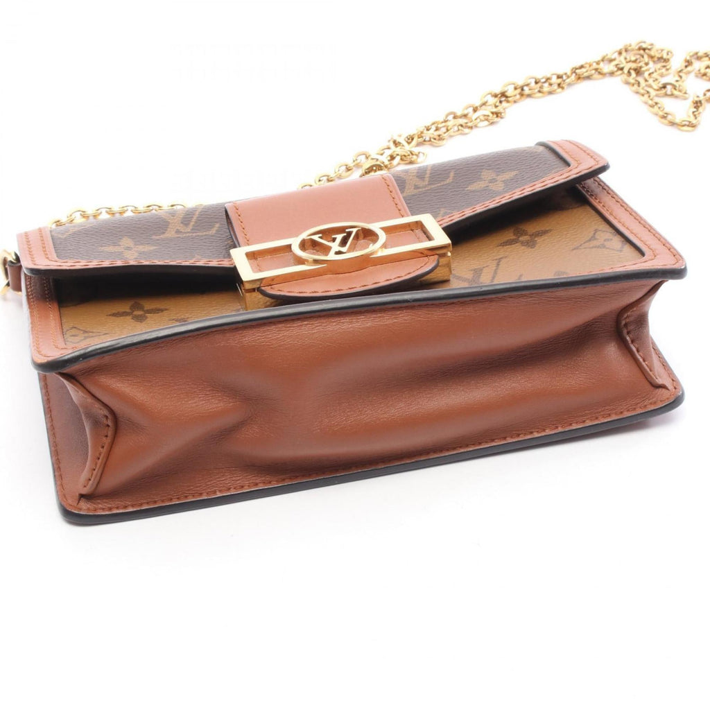 Louis Vuitton Beige Brown Coated Canvas Pvc Monogram Reverse Leather Shoulder Bag (Pre-Owned)