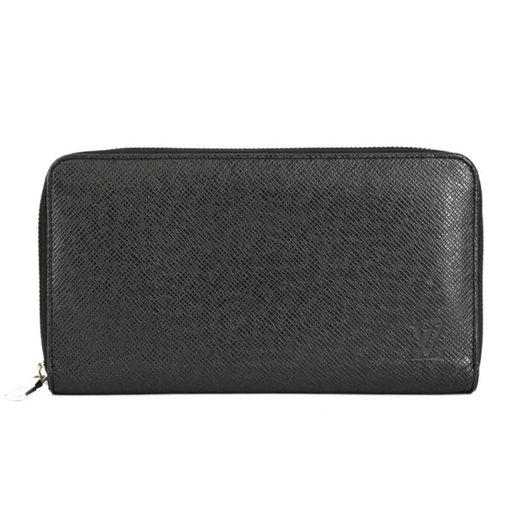 Louis Vuitton Black Taiga Leather Wallet (Tri-Fold) (Pre-Owned)