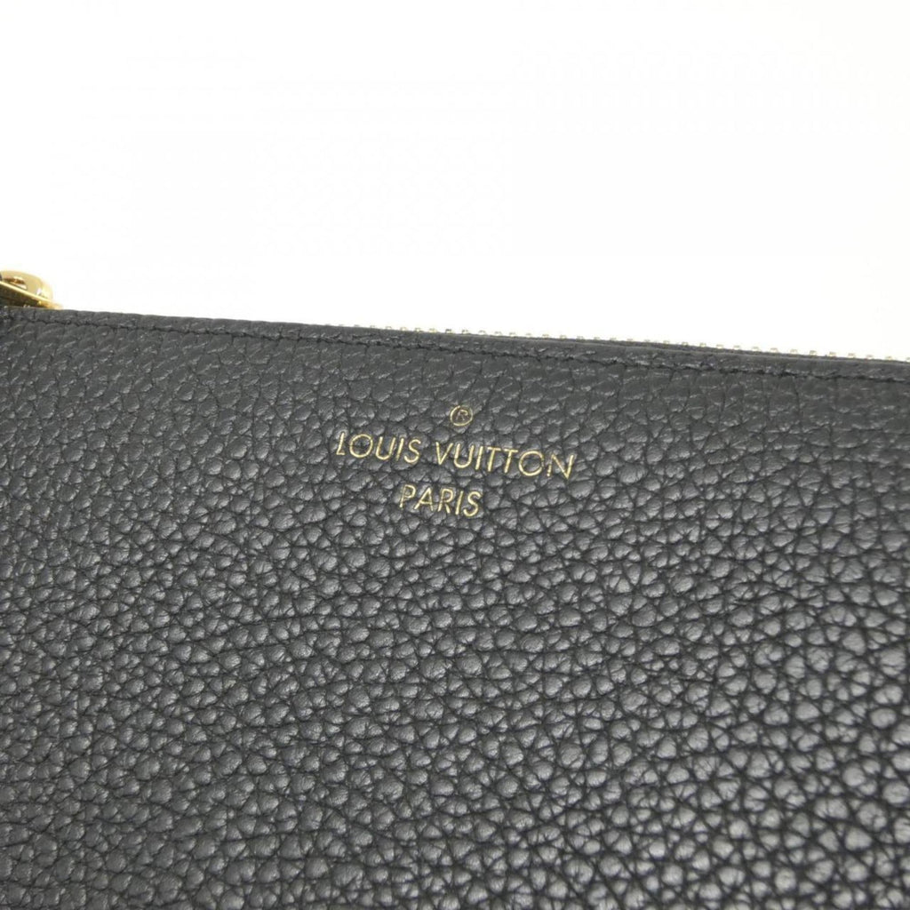 Louis Vuitton Black Leather Long Wallet (Bi-Fold) (Pre-Owned)