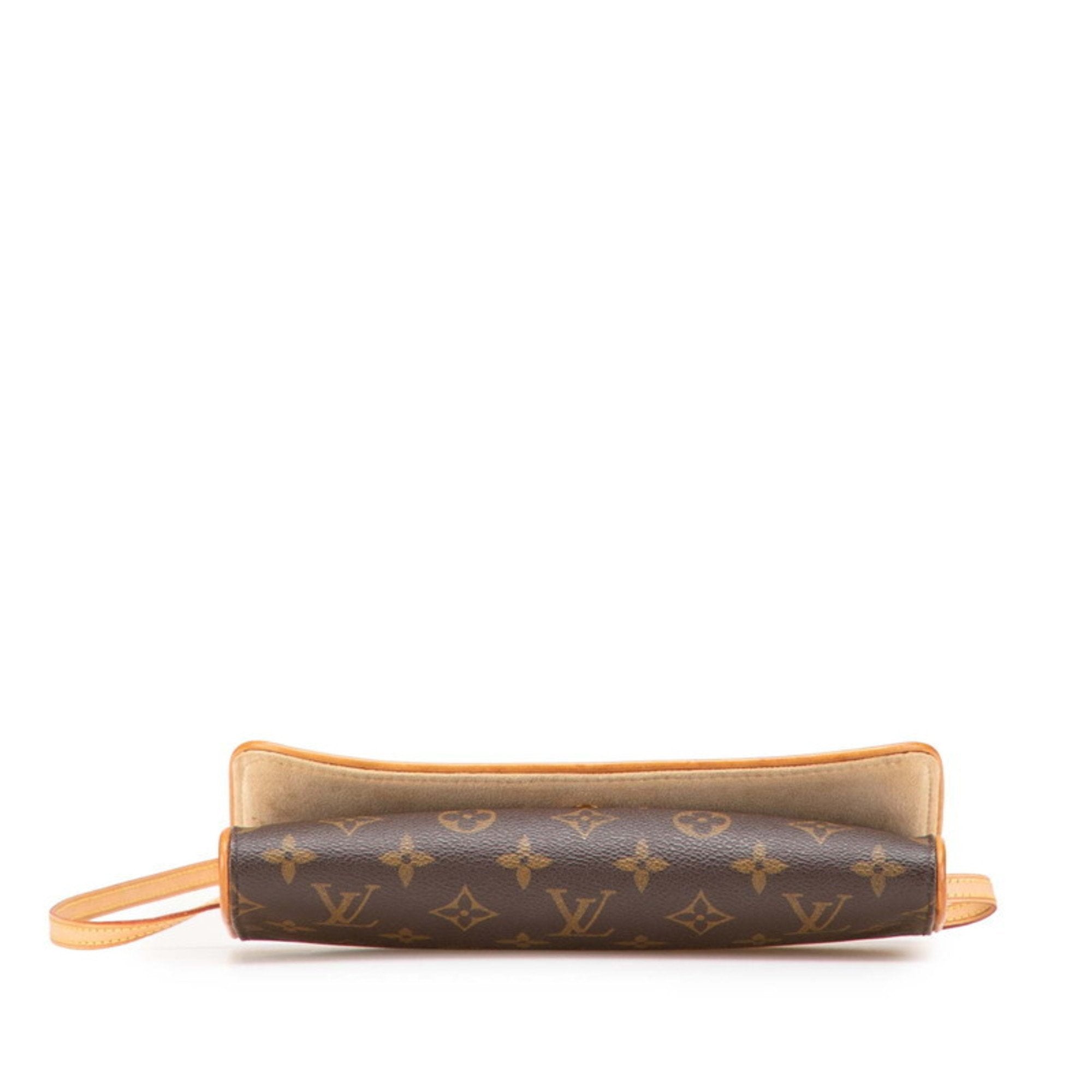 Louis Vuitton Brown Pvc Leather Pochette Shoulder Bag (Pre-Owned)