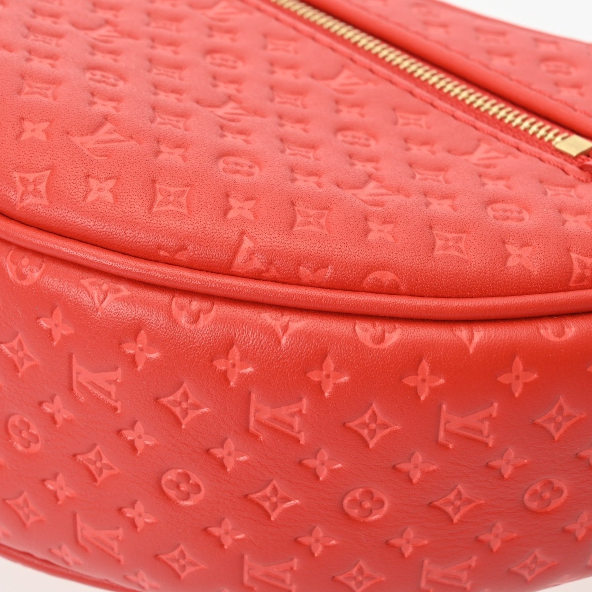 Louis Vuitton Red Color Leather Shoulder Bag (Pre-Owned)
