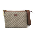 Interlocking G Patch Wristlet Messenger Bag GG Coated Canvas Small