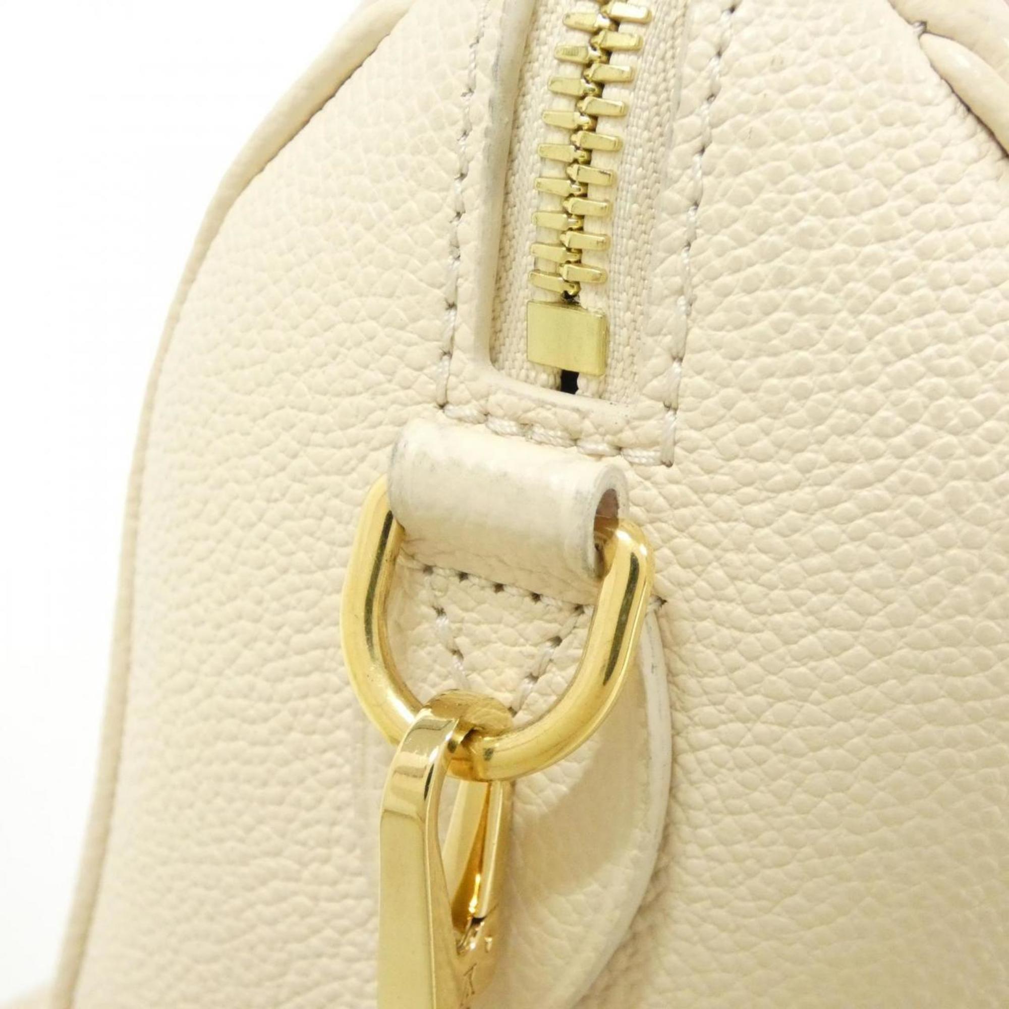 Louis Vuitton Cream White Leather Boston Bag (Pre-Owned)