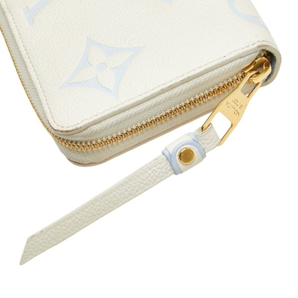 Louis Vuitton Blue White Leather Long Wallet (Bi-Fold) (Pre-Owned)