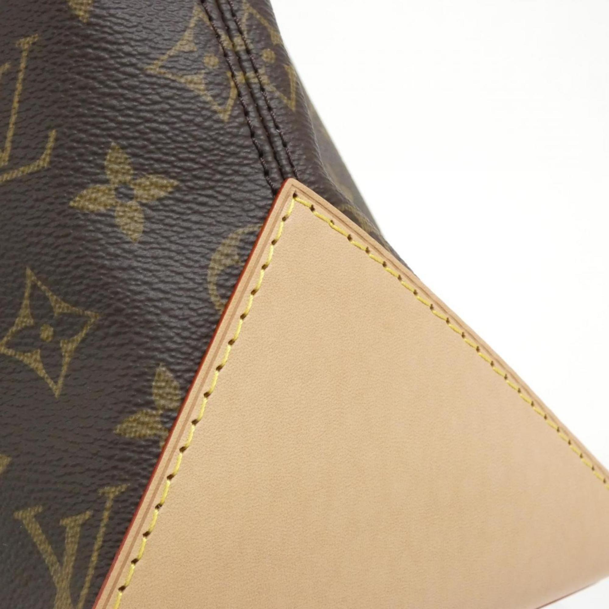 Louis Vuitton Marron Coated Canvas Shoulder Bag (Pre-Owned)